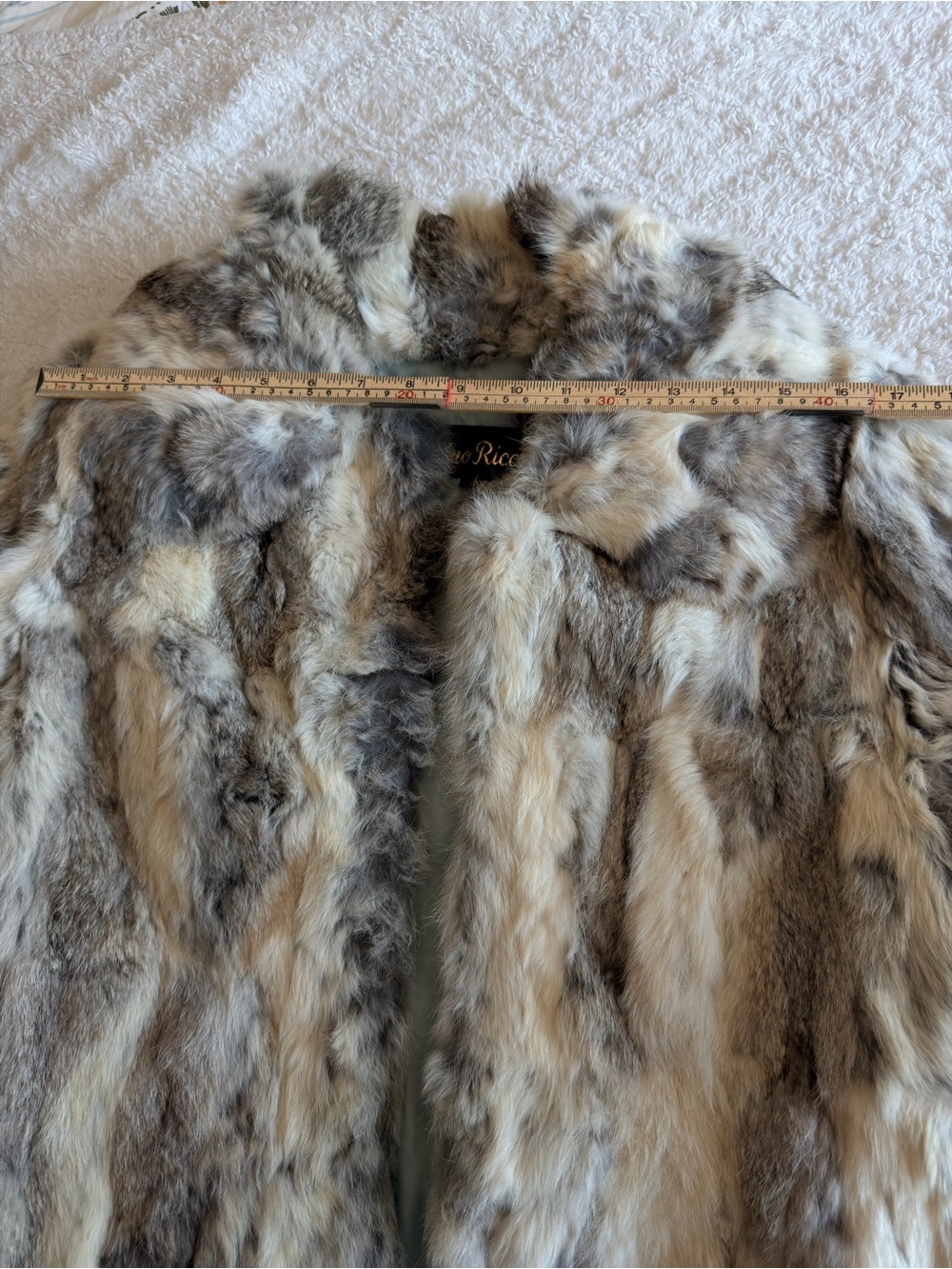 Vintage Genuine Rabbit Fur Coat-Dino Ricco - Picture 13 of 16